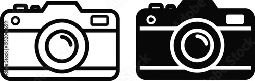 Two camera silhouettes side by side