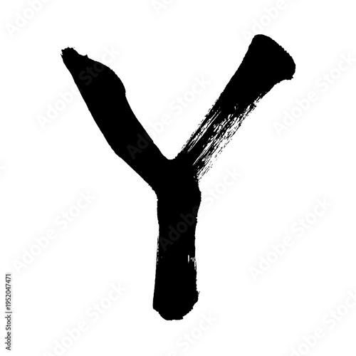 Organic and realistic calligraphy-style uppercase 