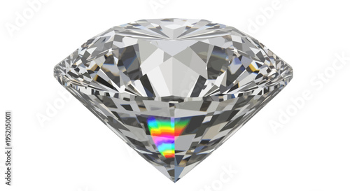 A shiny heart shaped diamond gemstone on a clean white background symbolizing luxury and precious beauty