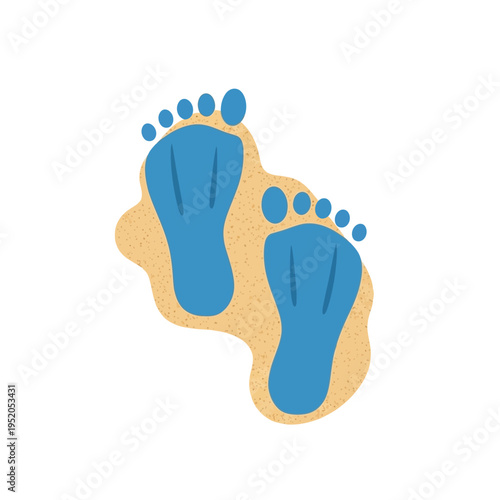 Footprints in the Sand An Illustration of Steps Taken on a Sandy Beach