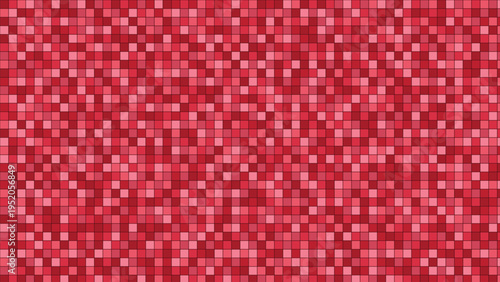 Abstract red pixelated background vector with varying shades of crimson, scarlet, and rose, creating a vibrant mosaic pattern ideal for digital design, website banners