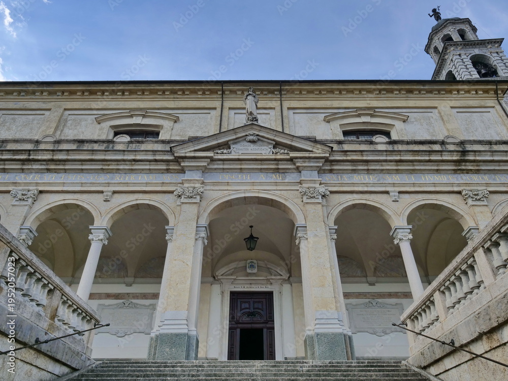 Obraz premium Church stairs of Santa Maria Assunta in Clusone, Lombardy, Italy