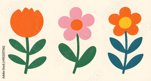 abstract spring flowers vector icon illustration isolated on white background design, modern abstract floral icon with colorful spring flowers design concept, abstract flower illustration icon for dec