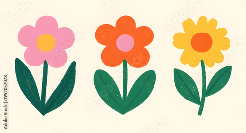 abstract spring flowers vector icon illustration isolated on white background design, modern abstract floral icon with colorful spring flowers design concept, abstract flower illustration icon for dec