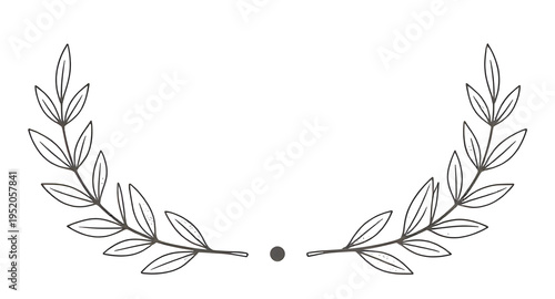 laurel, wreath, branch, branches, leaf, leaves, foliage, botanical, plant, nature, olive, olivebranch, victory, award, honor, success, achievement, winner, champion, emblem, badge, crest, symbol, icon