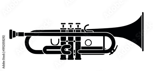 Print Classic Trumpet Icon – Royalty Vector  VectorStock
