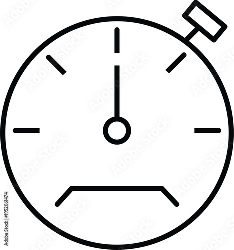 Art & Illustration, Stopwatch icon for time management and speed efficiency tracking