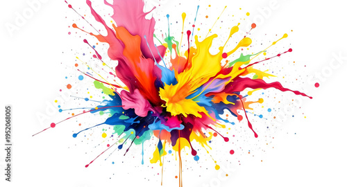 paint, splashes, splatter, burst, color, vivid, bright, abstract, art, backdrop, white, wall, canvas, texture, brush, stroke, drip, droplets, fluid, ink, pigment, dye, creative, artistic, design, patt