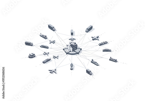 Global Logistics and Supply Chain Management Network with Transportation Hub