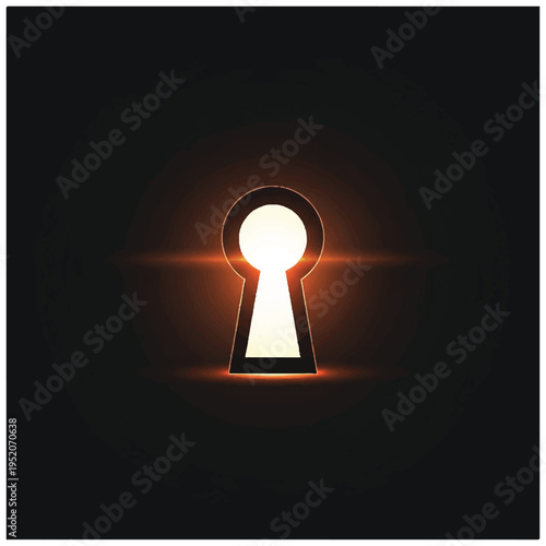 Keyhole with Bright Light Shining Through.