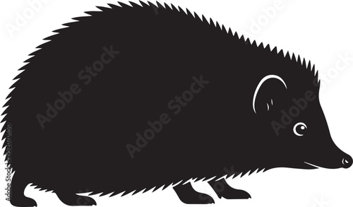 Vector hedgehog silhouette icon