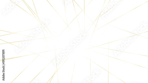 Abstract Gold Line Burst Background with Thin Radiating Diagonal Lines on Light Gray, Minimal Elegant Geometric Design for Luxury Branding, Technology and Modern Creative Layouts