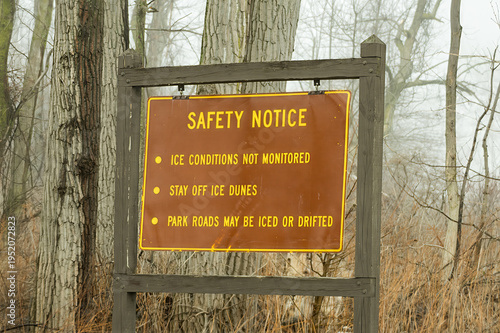 Safety Notice about Ice on the Lake