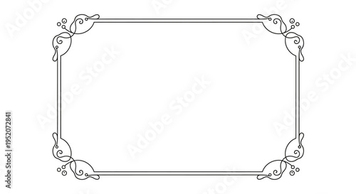 Ornate Rectangle Frame Border Design.