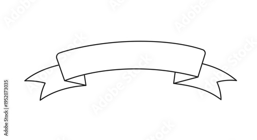 Ribbon Banner Label Sign Icon.