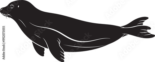 Black seal vector illustration