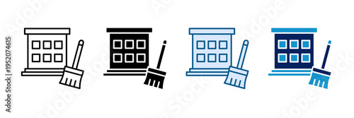 Housekeeping Icon Set Multiple Style Collection