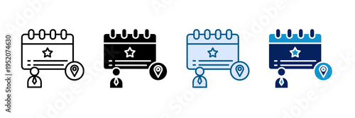 Event Management Icon Set Multiple Style Collection