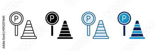 Parking Service Icon Set Multiple Style Collection