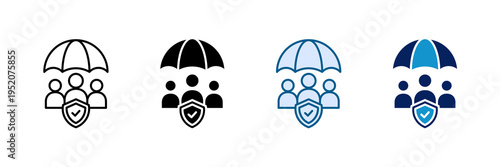 Life Insurance Icon Set Multiple Style Collection