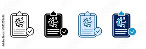 Project Hub Icon Set Multiple Style Collection