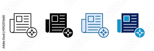 Internal News Icon Set Multiple Style Collection