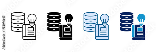 Knowledge Base Icon Set Multiple Style Collection