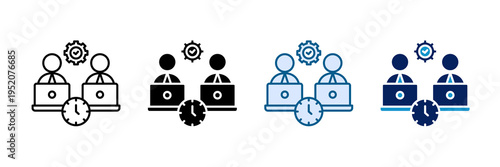 Team Workspace Icon Set Multiple Style Collection