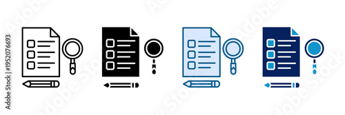 Survey Tool Icon Set Multiple Style Collection