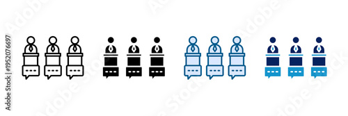 Staff Forum Icon Set Multiple Style Collection