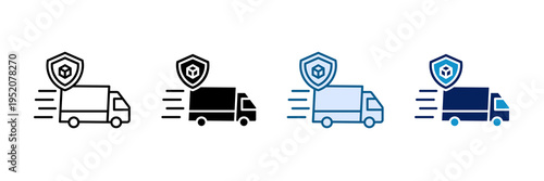 Delivery Insurance Icon Set Multiple Style Collection