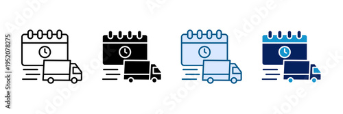 Express Shipping Icon Set Multiple Style Collection