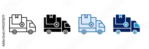 Failed Delivery Icon Set Multiple Style Collection
