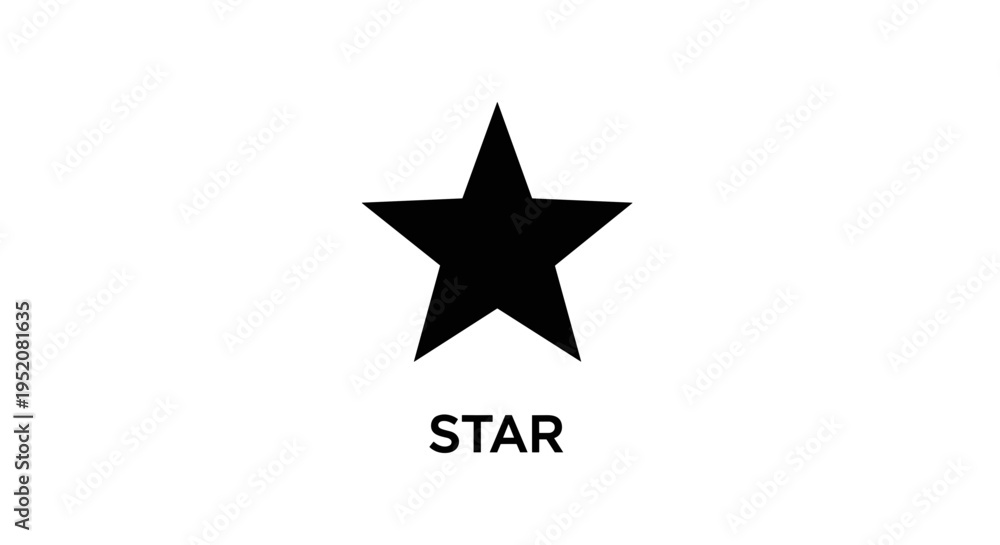Obraz premium Black star shape symbol icon graphic.