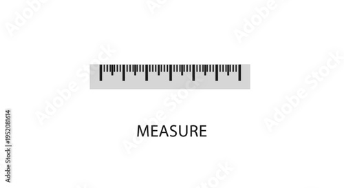 Ruler measurement tool for length.
