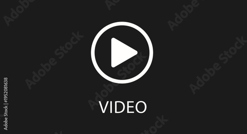 Play button on video interface.