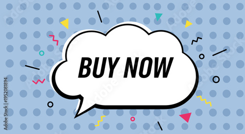 Buy Now Speech Bubble Icon.