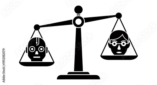 Symbolic balance scales highlight environmental justice, health risks, and governance challenges for society.