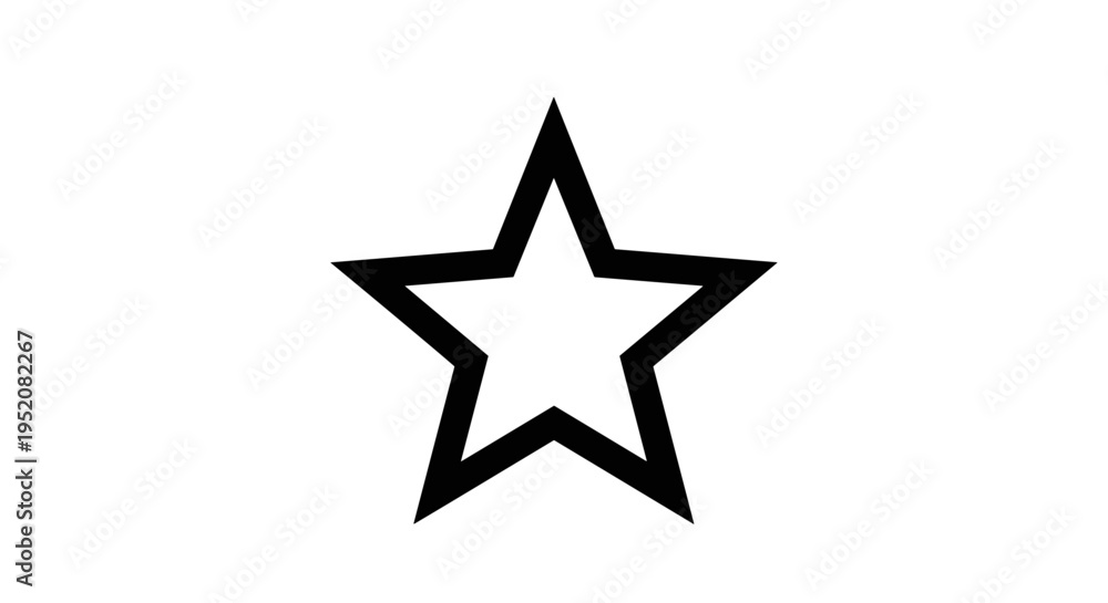 Obraz premium Black star shape symbol icon graphic 1.