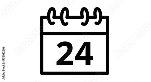 Calendar page with date number 24 1.