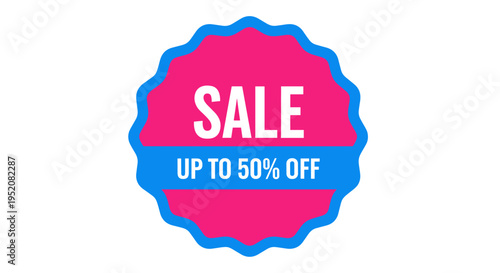 Sale discount label with percentages.