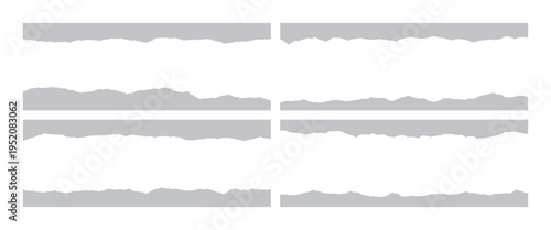 破れた紙のベクター・グラフィック素材（Grey）