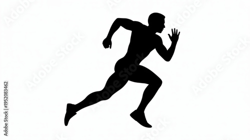 Black running man vector