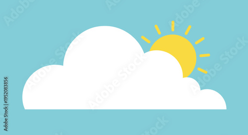 Sun behind a white cloud.