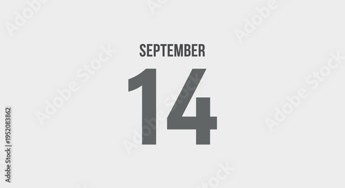 September Fourteenth Calendar Date Number.