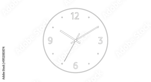 Simple round analog wall clock face.