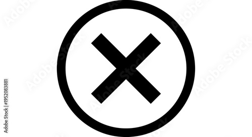 Black circle with cross symbol 1.
