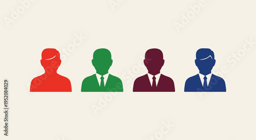 Group of business people icons.