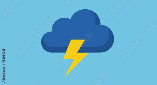Weather Cloud with Lightning Bolt.