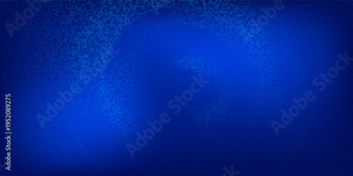 Blue glowing hexagon texture. Abstract neon hexagonal grid wallpaper. Navy honeycomb pattern backdrop. Vector modern technology, business, science, healthcare, medicine, presentation design background